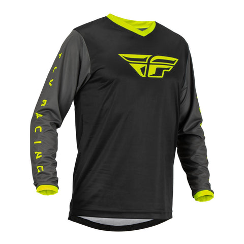 Fly Racing 2023 F-16 Jersey - Black / Grey / Hi-Vis