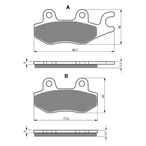 BRAKE PADS GOLDFREN SINTERED SPORTS GF009 - S3 ( PH55 )