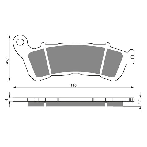 BRAKE PADS GOLDFREN SINTERED SPORTS GF257 - S3 ( PH340 )