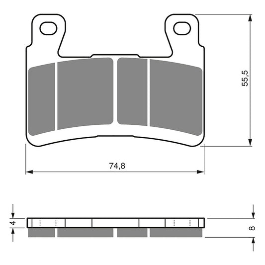 BRAKE PADS GOLDFREN SINTERED SPORTS GF324 - S3 ( PH273 )