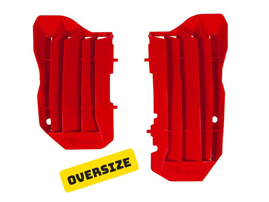 *RADIATOR LOUVERS RTECH FULL COVERAGE & STRONGER THAN STOCK LOUVER CRF450R CRF450RX 17-20 RED