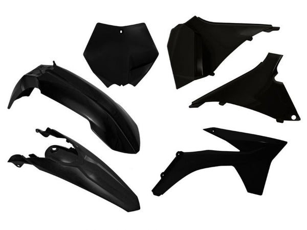 PLASTICS KIT RTECH FRONT FENDER/ REAR FENDER/ RADIATOR SHROUDS AIRBOX COVERS & FRONT NUMBER PLATE