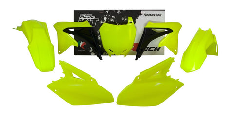 PLASTICS KIT RTECH FRONT &REAR FENDERS SIDEPANELS &RADIATOR SHROUDS &FRONT NUMBERPLATE SUZUKI RMZ450