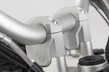 HANDLEBAR RISER SW MOTECH RAISE 30MM OPTIMISE THE SITTING POSITION ALUMINUM ALLOY SILVER BMW F750GS