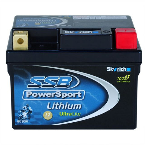 MOTORCYCLE AND POWERSPORTS BATTERY 12V 150CCA LIGHTWEIGHT LITHIUM ION PHOSPHATE  BY SSB HIGH PERFORM