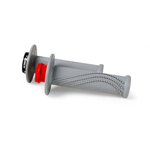 HANDLEBAR GRIPS RTECH R20 LOCK ON GREY