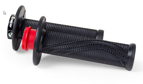 HANDLEBAR GRIPS RTECH R20 LOCK ON BLACK