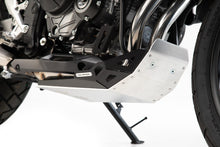 BASH PLATE SW MOTECH SILVER 4MM ALUMINUM UNDERBODY BLACK 2.5MM THICK SIDE WALLS HONDA CB500X 19-23