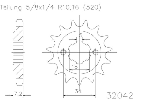 SPROCKET FRONT PSYCHIC HONDA KYMCO 13T