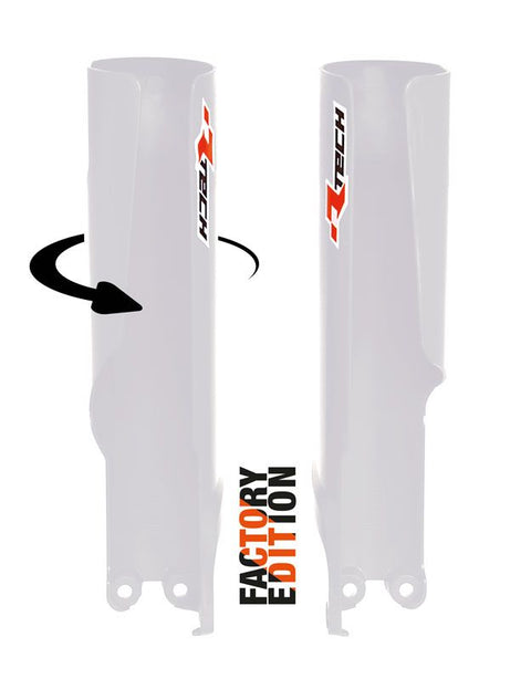 Fork Protectors Rtech Factory Full Wrap Ktm 125 Sx 150 Sx 250 Sx 250 Sxf 350 Sxf 450 Sxf 23 24 White