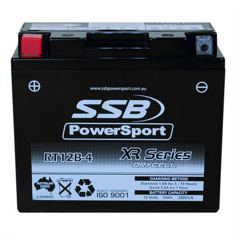 MOTORCYCLE AND POWERSPORTS BATTERY (YT12B-4) AGM 12V 1AH 260CCA BY SSB HIGH PERFORMANCE