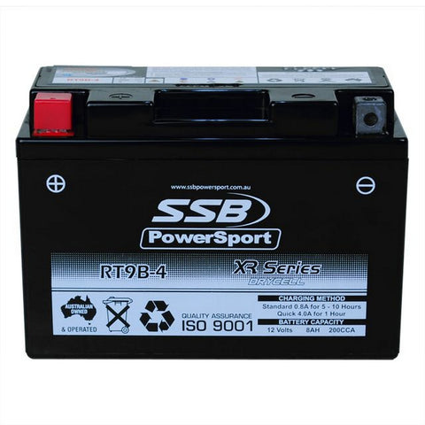 MOTORCYCLE AND POWERSPORTS BATTERY (YT9B-4) AGM 12V 0.8SAH 200CCA BY SSB HIGH PERFORMANCE