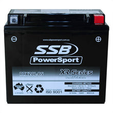 MOTORCYCLE AND POWERSPORTS BATTERY (YTX20L-BS) AGM 12V 18AH 400CCA BY SSB HIGH PERFORMANCE