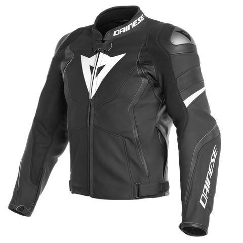 Dainese Men's Arvo 4 Leather Jacket - Matte black/ White