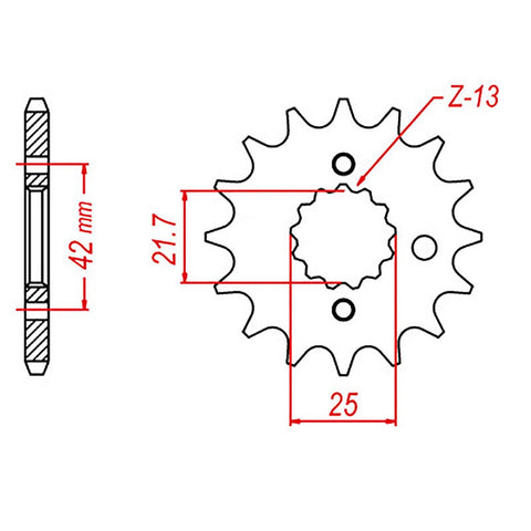 SPROCKET FRONT OE STEEL 513 17T #530 use SPF51917C