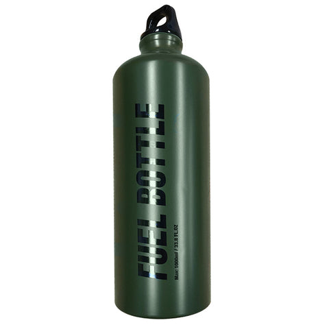 Aluminium Fuel Bottle 1L Matt Green