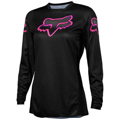 FOX WOMENS 180 BLACKOUT JERSEY [BLACK/PINK]