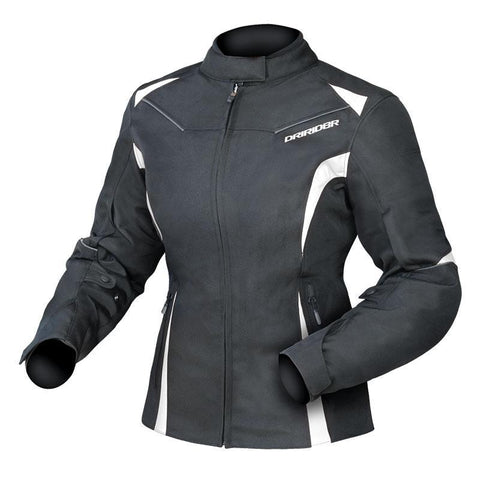 DRIRIDER LADIES JEWEL 2 JACKET - BLACK / WHITE