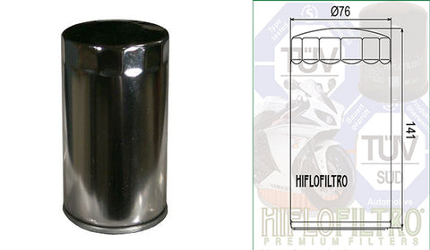 HiFlo HF173C Oil Filter - Chrome