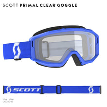 Primal Goggle Clear Blue Clear Lens