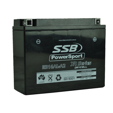 MOTORCYCLE AND POWERSPORTS BATTERY (YB16AL-A2) AGM 12V 16AH 310CCA BY SSB HIGH PERFORMANCE