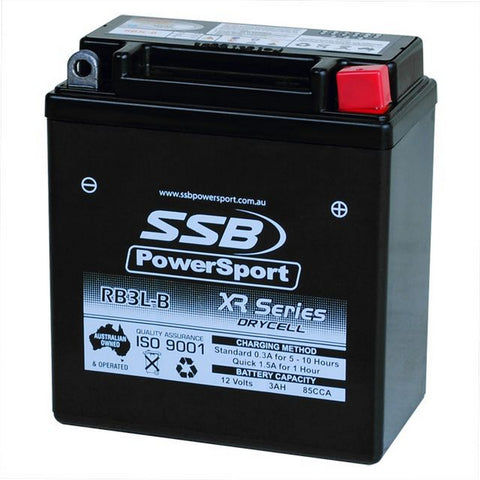 MOTORCYCLE AND POWERSPORTS BATTERY (YB3L-B) AGM 12V 3AH 85CCA BY SSB HIGH PERFORMANCE